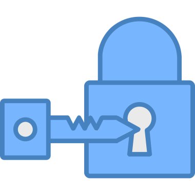 Anahtar kilidi vektör illüstrasyonu