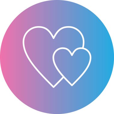 Kalp ikonu vektör illüstrasyonu