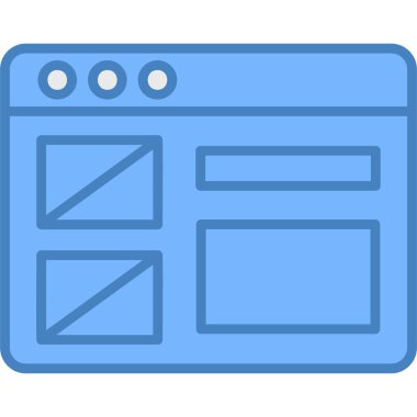 Tarayıcı pencere simgesi ile doldurulmuş dış hat biçimi