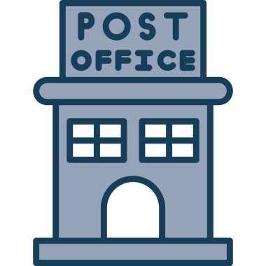 Ofis postasının düz simge tasarımı