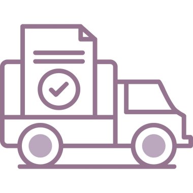 Araba ikonlu kamyon. vektör illüstrasyonu