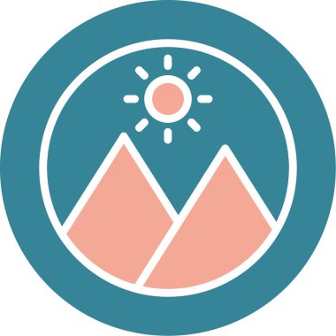 Güneş Ağı simgesi basit illüstrasyon