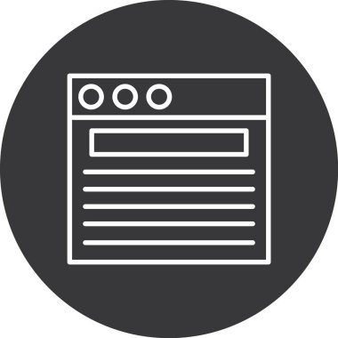 tarayıcı simgesi vektör illüstrasyonu