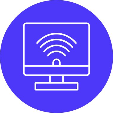 Kablosuz. Web simgesi basit illüstrasyon