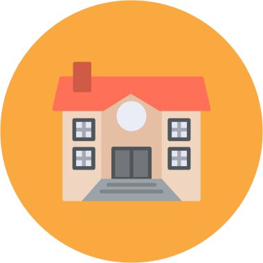 Bina. Web simgesi basit illüstrasyon