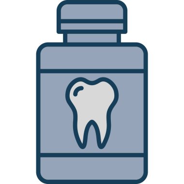 Moda tarzında izole edilmiş diş simgesi