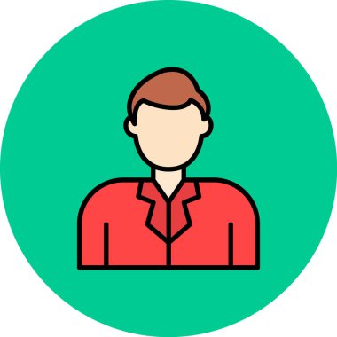 Adamım. Web simgesi basit illüstrasyon