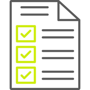 Kontrol listesi. Web simgesi basit illüstrasyon