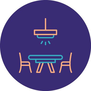 Masa. Web simgesi basit illüstrasyon