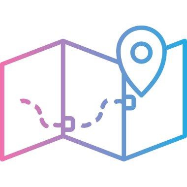 Harita konumu simgesi, basit vektör çizim