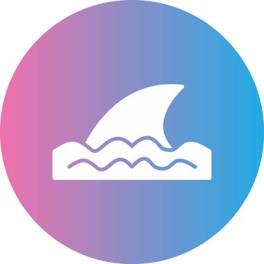 Köpekbalığı simgesi vektör illüstrasyonu