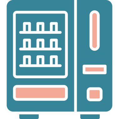 Buzdolabı. Web simgesi basit illüstrasyon