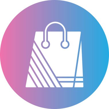 Alışveriş poşeti ikon vektör illüstrasyonu