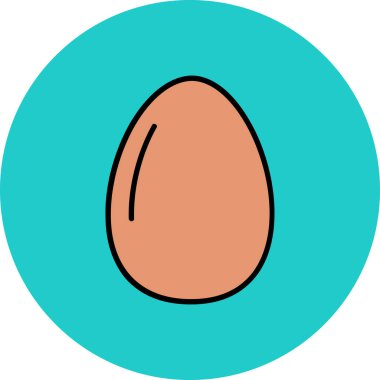Yumurta simgesi vektör illüstrasyonu