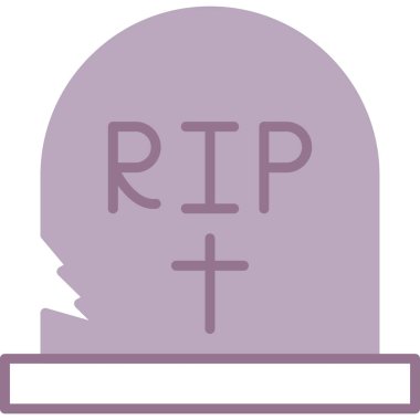 Mezar taşı. Web simgesi basit illüstrasyon