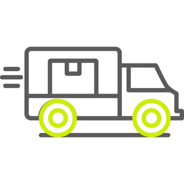 Kamyon simgesi olan bir kamyon