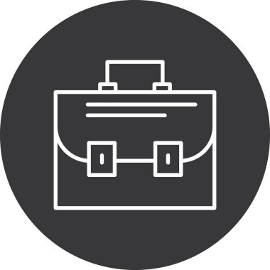 Evrak çantası ikonu. Basit resimleme