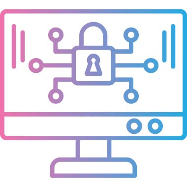 Bir kilidin modern simgesinin vektör çizimi