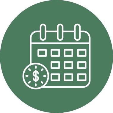 Takvim simgesi, vektör çizimi