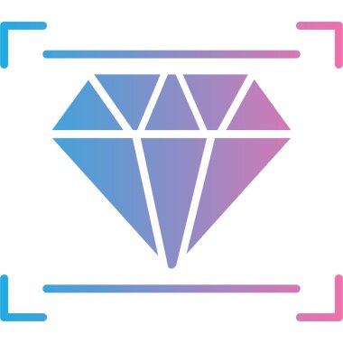 Elmas ikonu. Web için elmas vektör simgelerinin özet çizimi