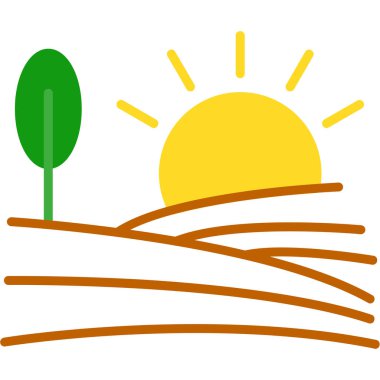 Yeşil yapraklı ve ağaçlı güneş