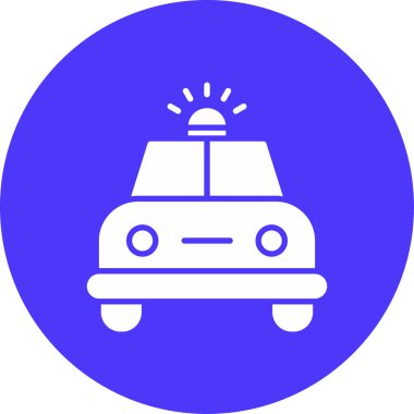 Bir araba simgesinin vektör illüstrasyonu