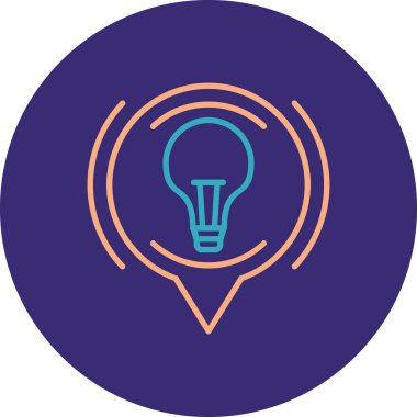 Fikrin dairesel sembolü olan ampul