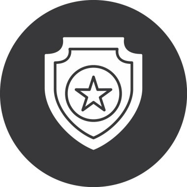 Rozet sembolü düz vektör deseni