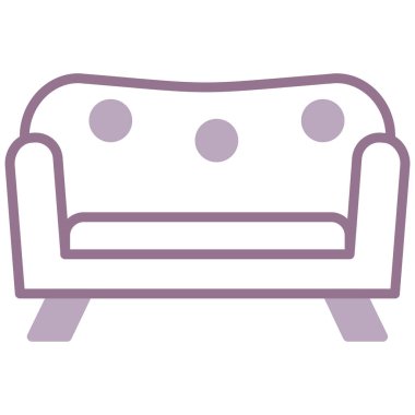 kanepe düz vektör simgesi