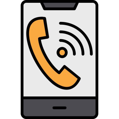 telefon simgesi, vektör illüstrasyonu