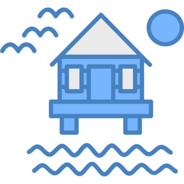 Ev. Web simgesi basit illüstrasyon