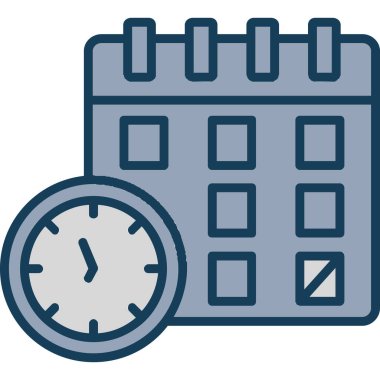 saat takvimi simgesi doldurulmuş özet biçimi