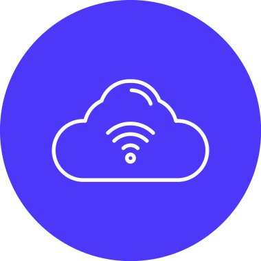 Kablosuz. Web simgesi basit illüstrasyon