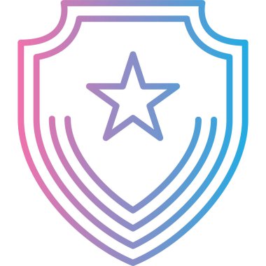 Rozet simgesi, vektör illüstrasyonu