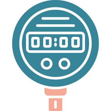 Alarm saat simgesi vektör illüstrasyonu