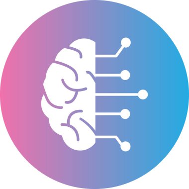 Beyin. Web simgesi basit illüstrasyon