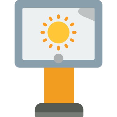 Güneş panelinin düz simge tasarımı