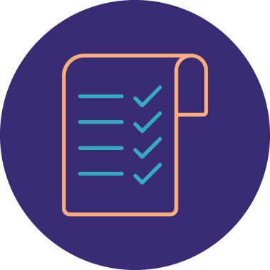 Kontrol listesi simgesinin vektör illüstrasyonu