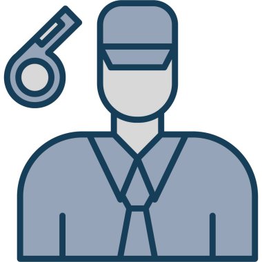 Polis memuru kutsal kişilerin resmi, vektör çizim