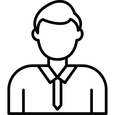 İş adamı. Web simgesi basit illüstrasyon