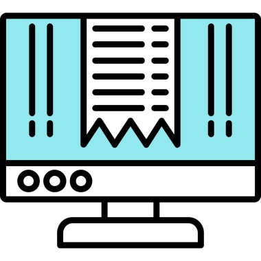 bilgisayar ekranı simgesi. dizin bilgisayar ekranı vektör rengi düz izole