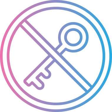 Tek bir anahtar simgesinin vektör illüstrasyonu