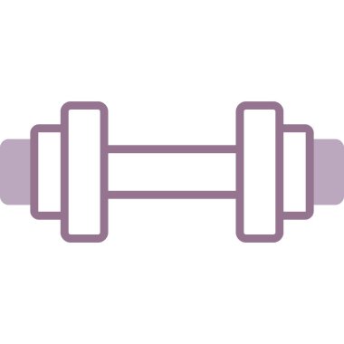 Dumbbell simgesi. düz tasarım