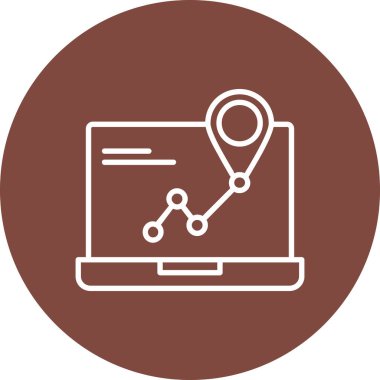 Vektör konumu simge illüstrasyonu