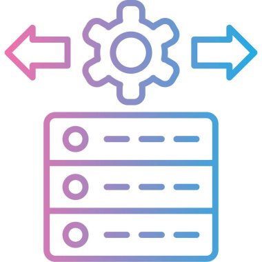 veritabanı. Web simgesi basit illüstrasyon