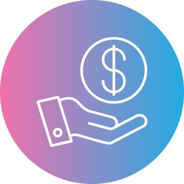 Dolar simgesi vektör illüstrasyon tasarımı