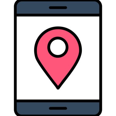 harita simgesi vektör illüstrasyonu