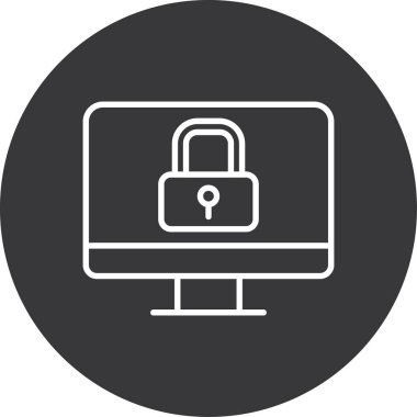 Web güvenlik simgesi vektör illüstrasyonu