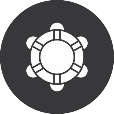 Bir kaplumbağa simgesinin vektör çizimi