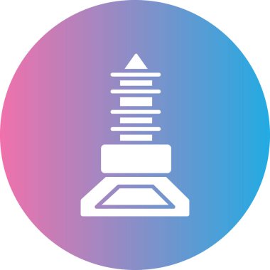 Bir piramidin bir simgesinin vektör çizimi